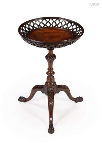 A GEORGE III MAHOGANY CANDLE STAND, CIRCA 1765