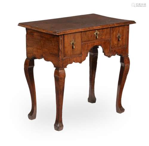 A WILLIAM III WALNUT AND FEATHER BANDED SIDE TABLE, CIRCA 17...