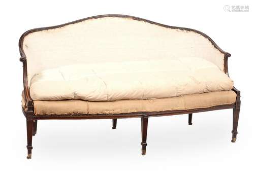 A GEORGE III MAHOGANY SETTEE, IN THE MANNER OF INCE & MAYHEW...