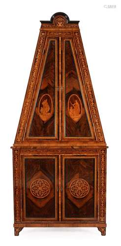 Y AN ITALIAN ROSEWOOD, SPECIMEN WOOD AND MARQUETRY STANDING ...