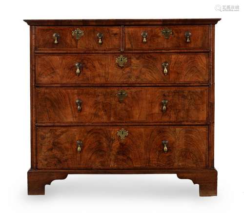 A GEORGE I WALNUT CHEST OF DRAWERS, CIRCA 1720