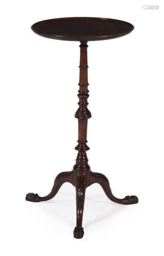 A GEORGE II MAHOGANY CANDLE STAND OR OCCASIONAL TABLE, CIRCA...