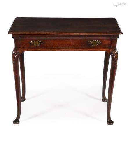 A GEORGE II WALNUT SIDE TABLE, MID 18TH CENTURY