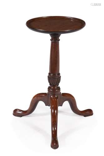 AN EARLY GEORGE III MAHOGANY CANDLE STAND, CIRCA 1760