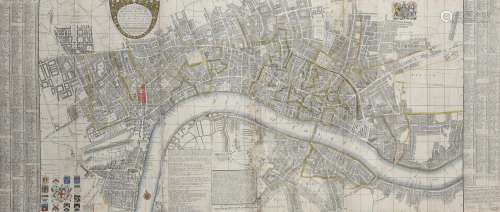 CARTOGRAPHY; BOWLES (THOMAS) A NEW & EXACT PLAN OF YE CITY O...