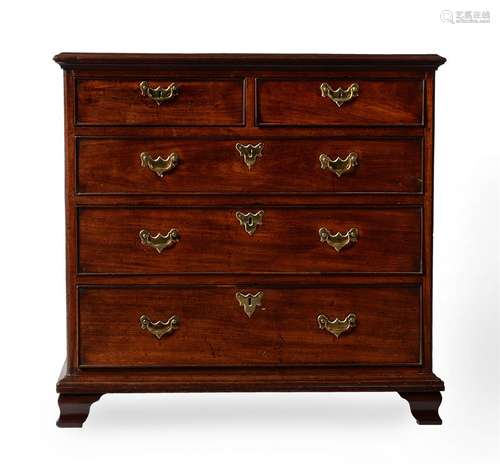 A GEORGE II MAHOGANY CHEST OF DRAWERS, CIRCA 1755