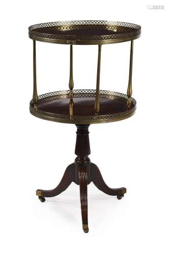 A GEORGE IV MAHOGANY TWO TIER DUMB WAITER, IN THE MANNER OF ...