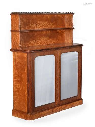 A WILLIAM IV SATINWOOD SIDE CABINET, CIRCA 1835