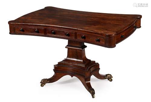 Y A REGENCY ROSEWOOD LIBRARY OR CENTRE TABLEIN THE MANNER OF...