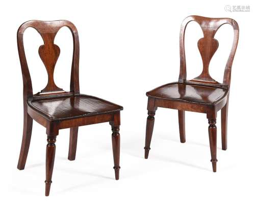 A PAIR OF GEORGE IV MAHOGANY CHILDS' CHAIRS, CIRCA 1825