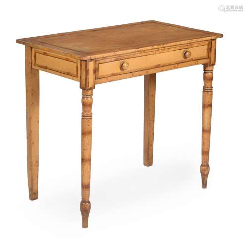 A GEORGE IV CREAM PAINTED SIDE TABLE OR DRESSING TABLE, CIRC...