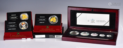 Three Canadian Coins & 2003 Silver Set