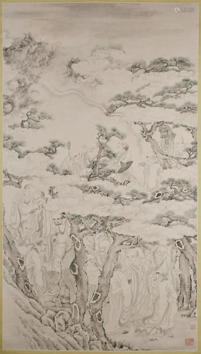 Ding Yunpeng (1547-1628) Luohan Hanging Scroll