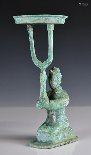 A Bronze Candle Stick, Ming