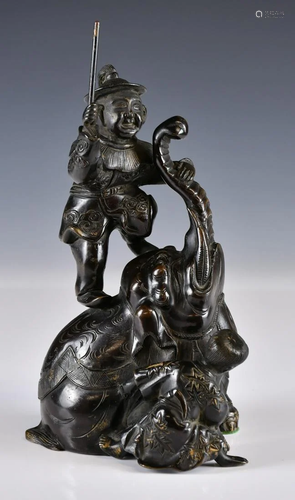 A Bronze Statue of Elephant, Qing