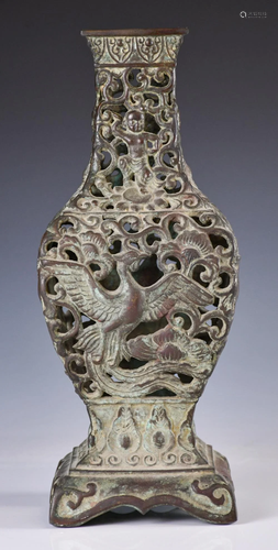 A Bronze Carved Vase