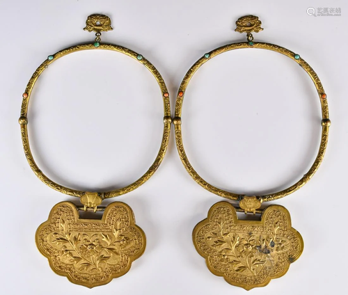 A Pair of Longevity Locks, 19thC