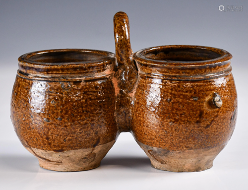 Bronze Glaze Pottery Water Pots, Before Ming