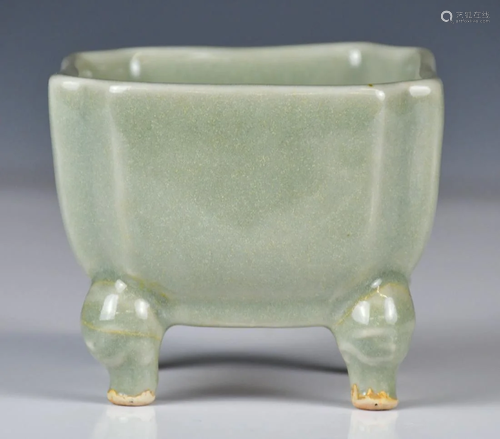 A Longquan Four-Legged Censer, Qing