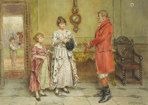 George Goodwin Kilburne - The departure for the hunt,