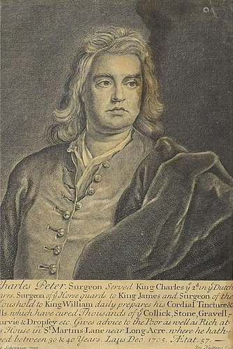 Charles Peter, Surgeon to King Charles II, King James