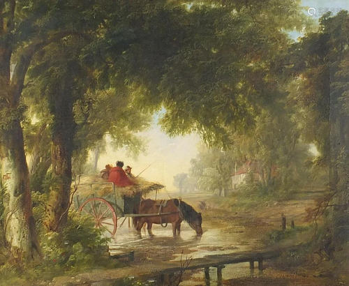 Manner of Samuel John Egbert Jones - Horse and cart at