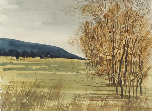 Robert Tavener - Rural landscape with trees,