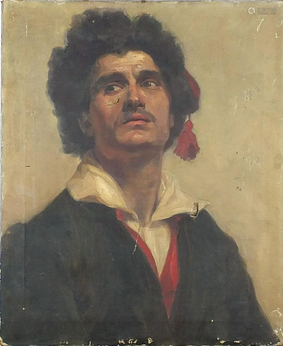 Manner of John Singer Sargent - Head and shoulders