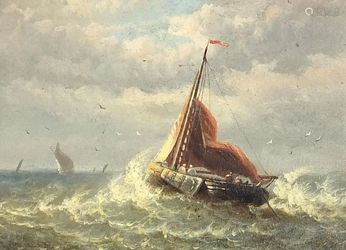 Attributed to Louis Etienne Timmermans - Boats on