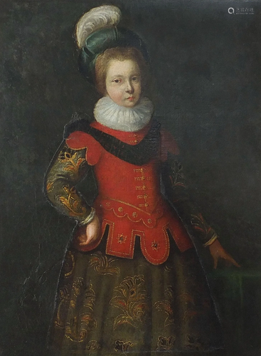 Three quarter length portrait of a young girl wearing