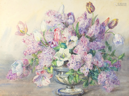 Marion L Broom - Still life flowers, 20th century