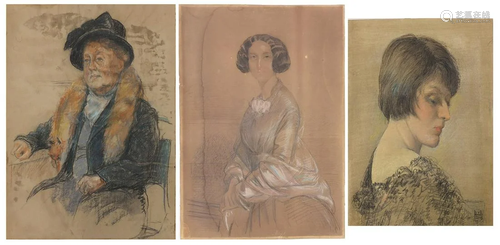 Female in Victorian dress and The Lace Shawl, Isabel