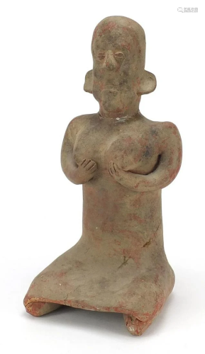 South American pottery figure of a nude figure
