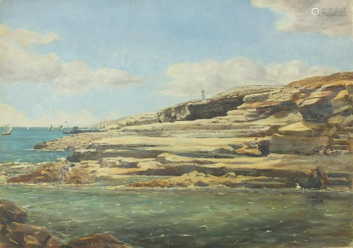 Attributed to William Carpenter - Rocky coastal scene