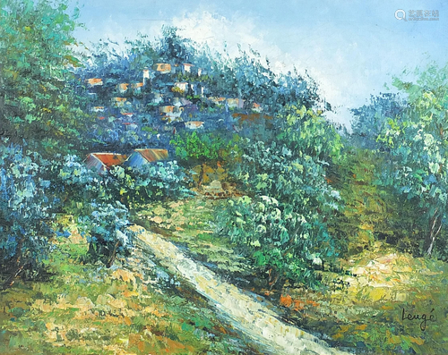 Kabylia, Algeria, Impressionist oil on canvas,