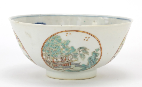 Chinese porcelain bowl hand painted in the famille rose