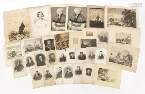 Collection of 19th century and later prints, including