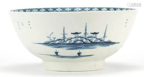 18th century Worcester bowl decorated in the