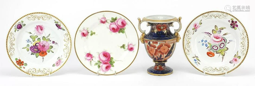 English ceramics comprising three 19th century plates