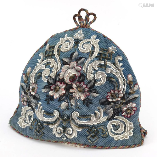 Victorian Beadwork tea cosy, 35cm wide