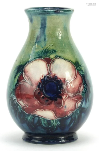 Moorcroft baluster vase hand painted with two flower