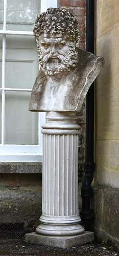 A PLASTER BUST OF THE FARNESE HERCULES, 20TH CENTURY