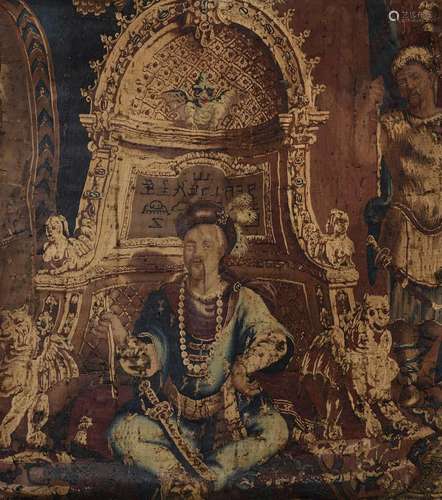 A BEAUVAIS TAPESTRY FRAGMENT, FRENCH EARLY 18th CENTURY