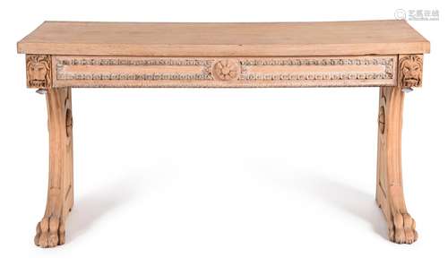 AN OAK CONSOLE TABLE, POSSIBLY IRISH CIRCA 1840