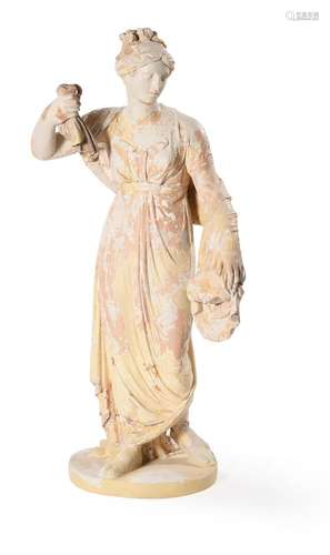 A PLASTER STATUE OF MELPOMENE, MUSE OF CHORUS AND TRAGEDY, E...