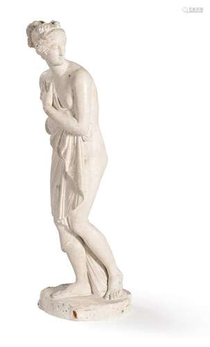 AN ITALIAN STONEMASON'S PLASTER MAQUETTE FIGURE OF APHRODITE...