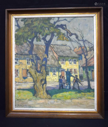 Richard Albitz 1876-1954 Framed oil on canvas 