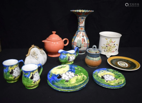 A collection of continental porcelain items .32cm