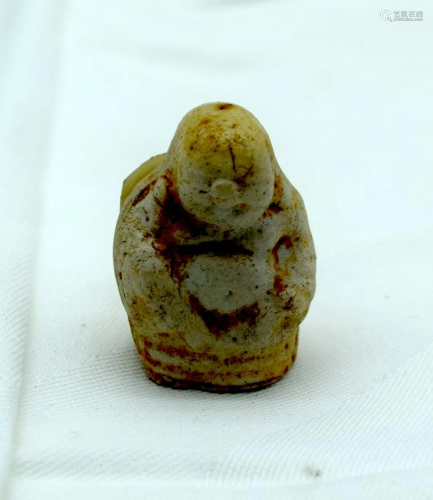 A tiny Chinese funeral Buddha with an enclosed prayer