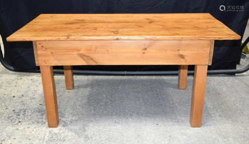 A small antique pine table 48 x 102 x52cm.